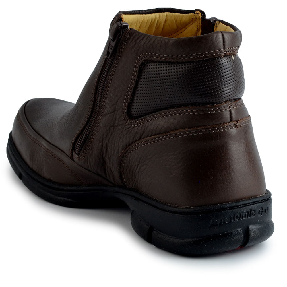 Coturno Masculino Anatomic Gel Couro 7887 - Foto 3