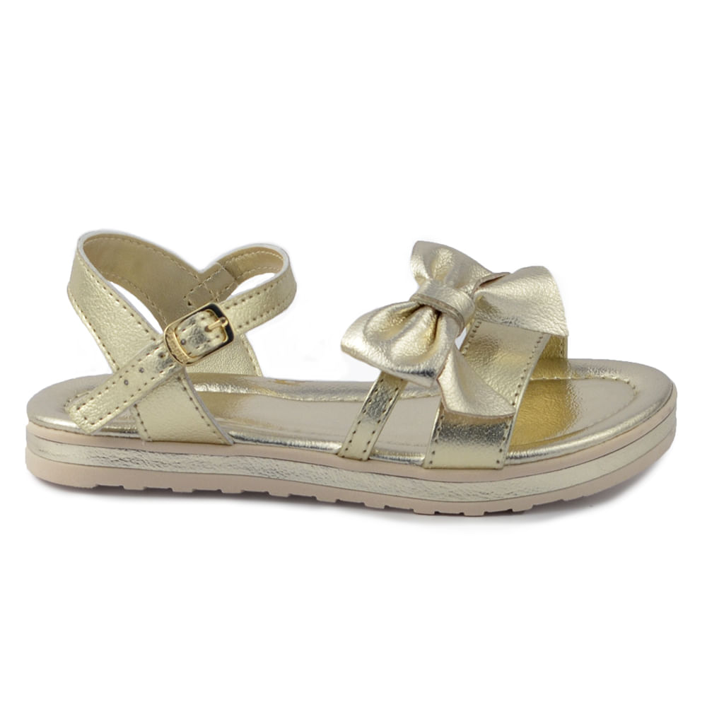 Sandália Infantil Pampili Feminina Dourada 686.004 - Foto 1