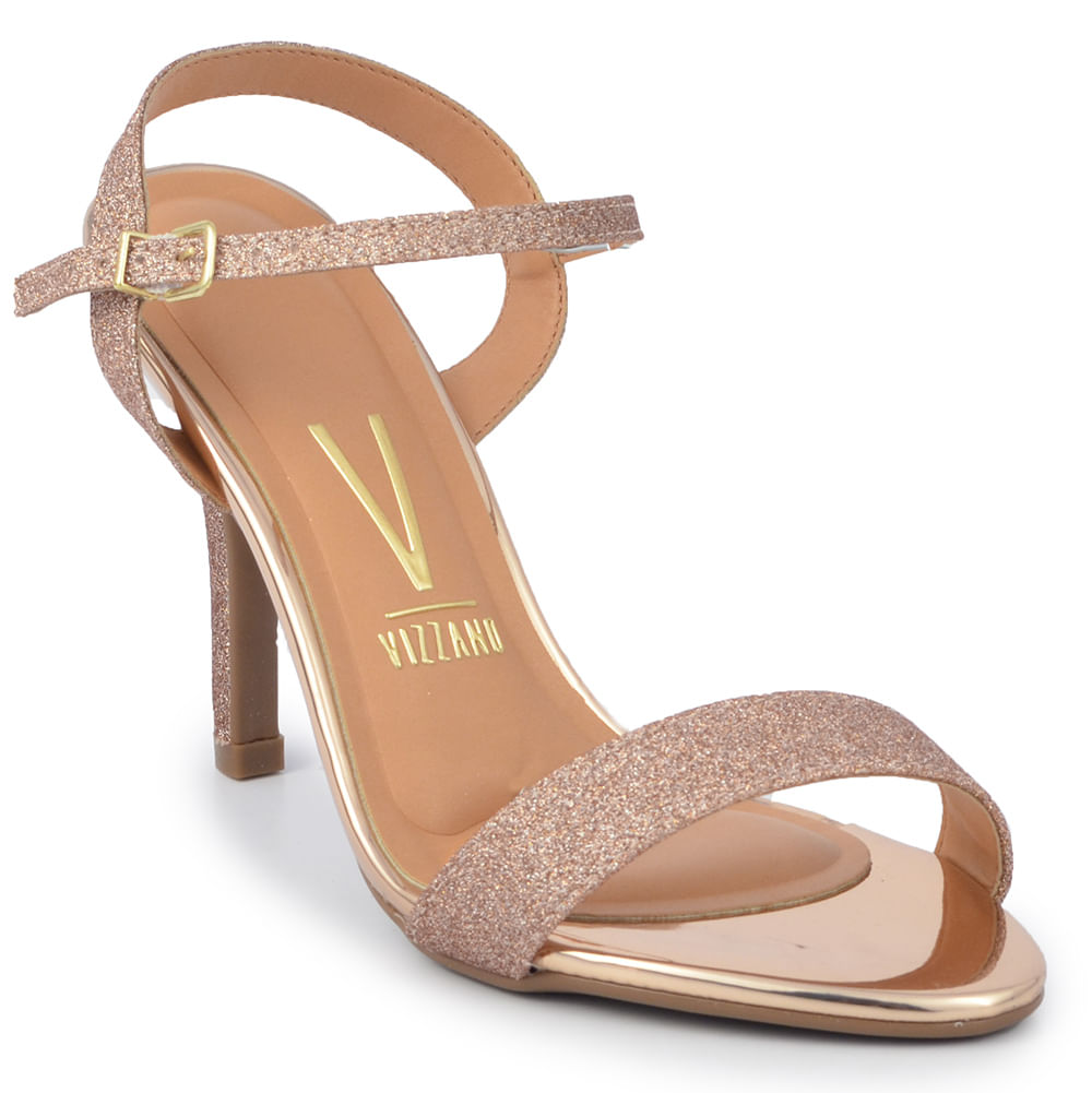 Sandália Vizzano Feminino Salto Alto Fino Glitter - Brilho 6249.464 - Foto 2