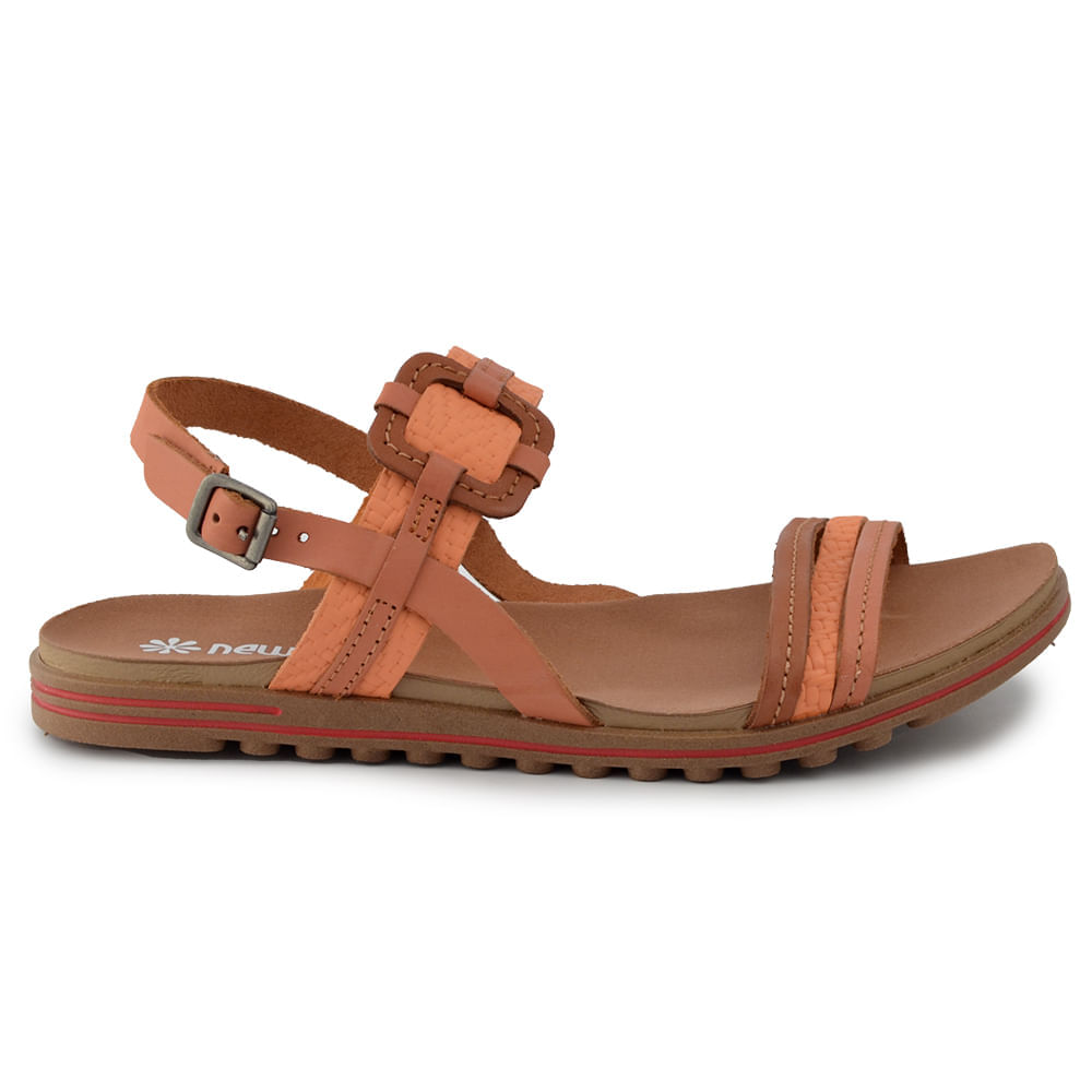 Sandália Papete New Face Feminina BK Couro 23907 - Foto 1