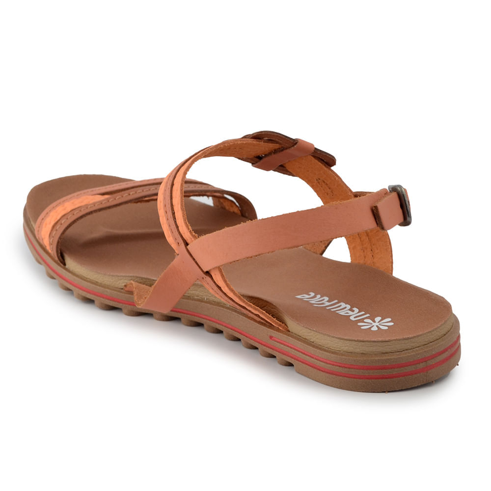 Sandália Papete New Face Feminina BK Couro 23907 - Foto 3