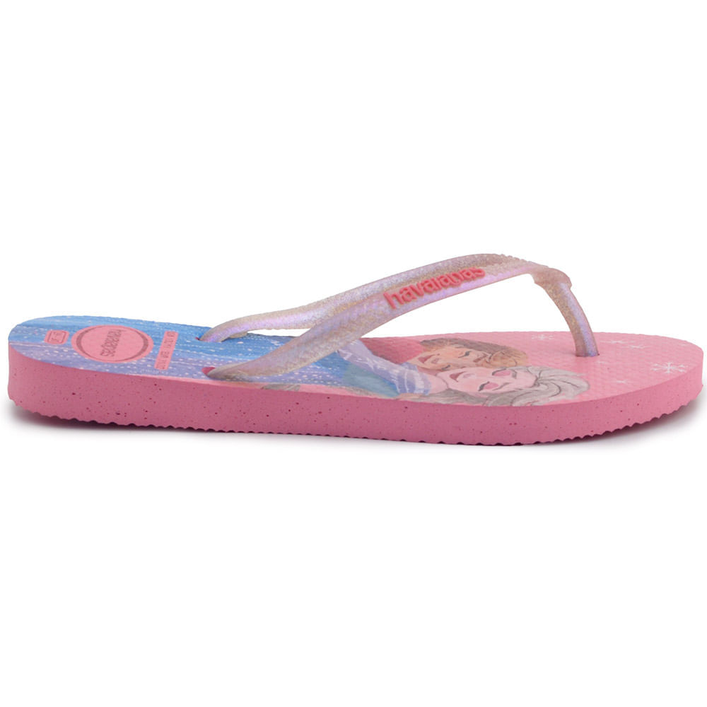 Chinelo Infantil Havaianas Feminino SLIM PRINCESAS - Foto 2