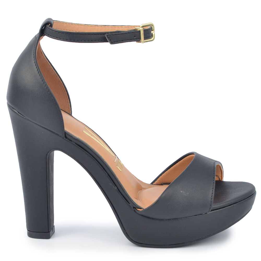 Sandália Plataforma Vizzano Feminina Salto Alto Fino 6292.217 PELICA - Foto 1