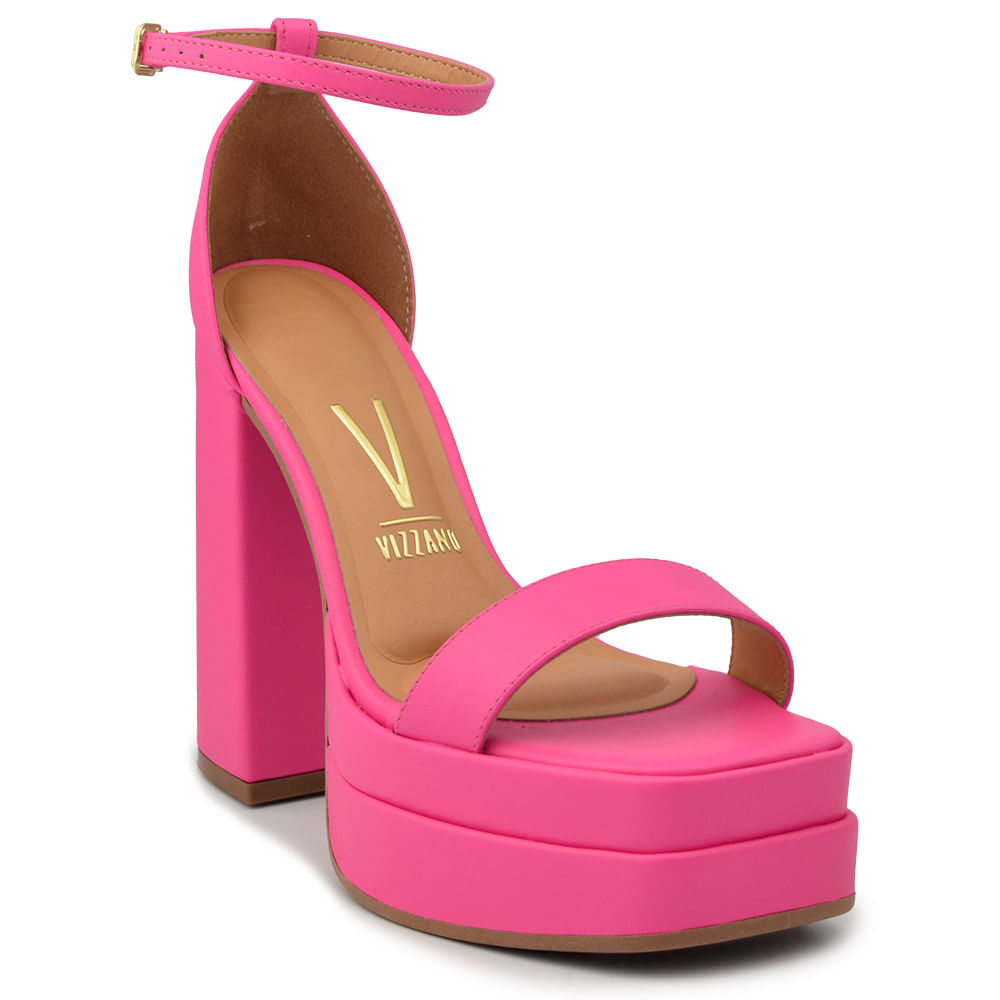 Sandália Plataforma Vizzano Feminina Salto Alto Bloco