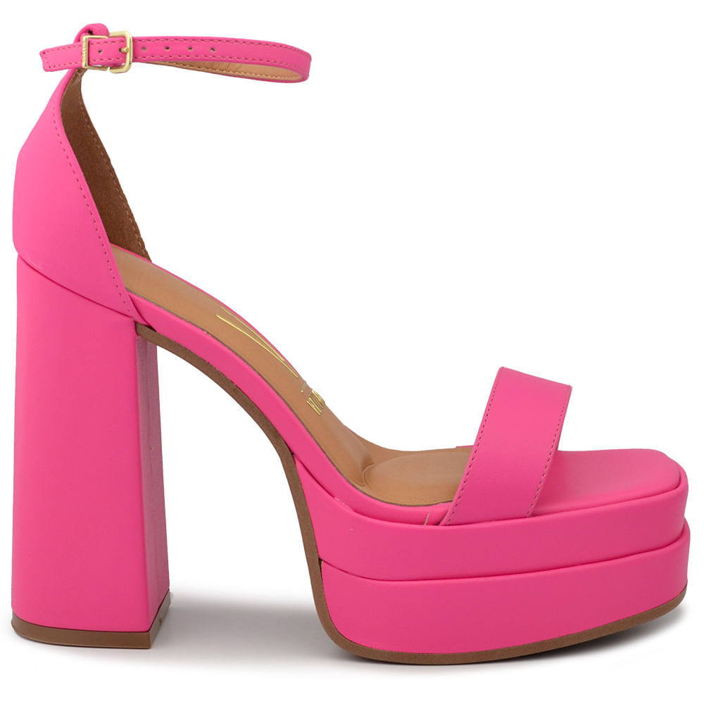 Sandália Plataforma Vizzano Feminina Salto Alto Bloco 1395.103 - Foto 1