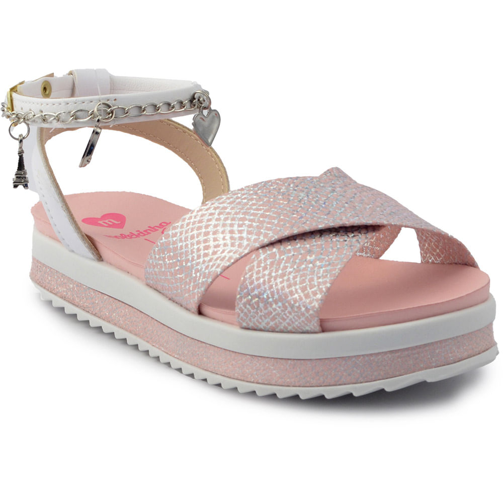 Kit Sandália Infantil Molekinha Feminina Com Tornozeleira  2305.1548 - Foto 2