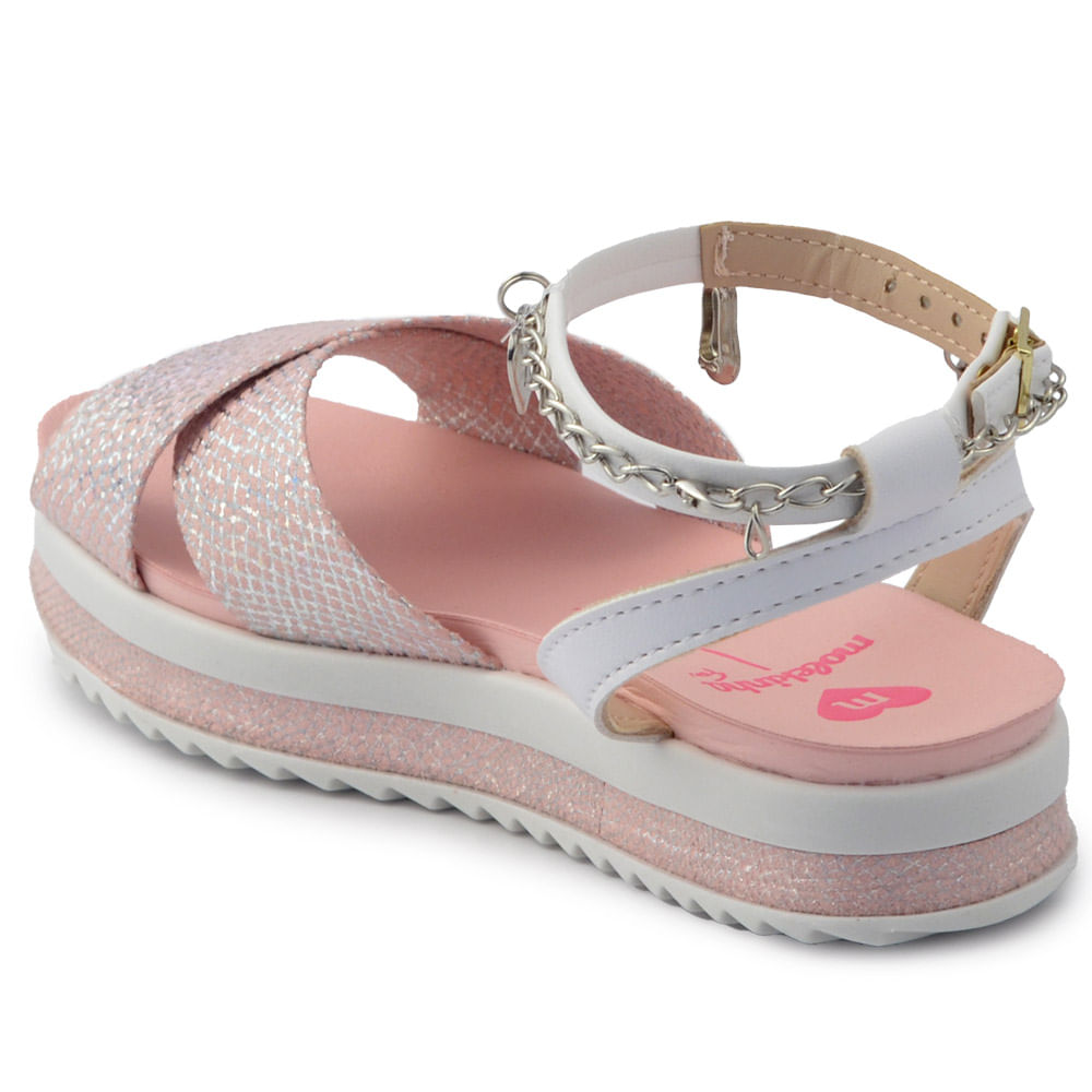 Kit Sandália Infantil Molekinha Feminina Com Tornozeleira  2305.1548 - Foto 3