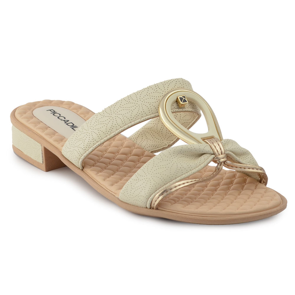 Sandália Piccadilly Feminina Salto Baixo Bloco TM 590009 - Foto 2