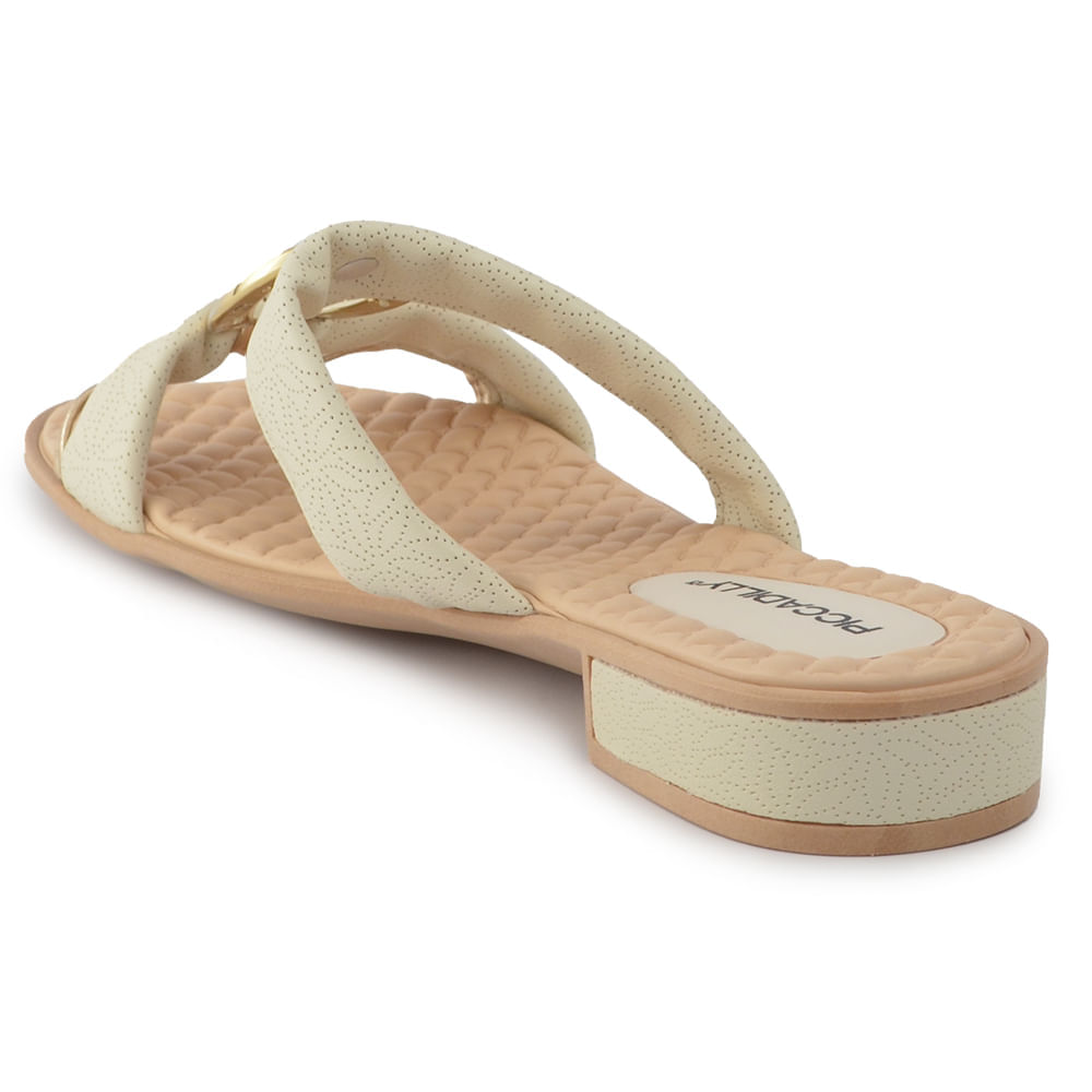 Sandália Piccadilly Feminina Salto Baixo Bloco TM 590009 - Foto 3