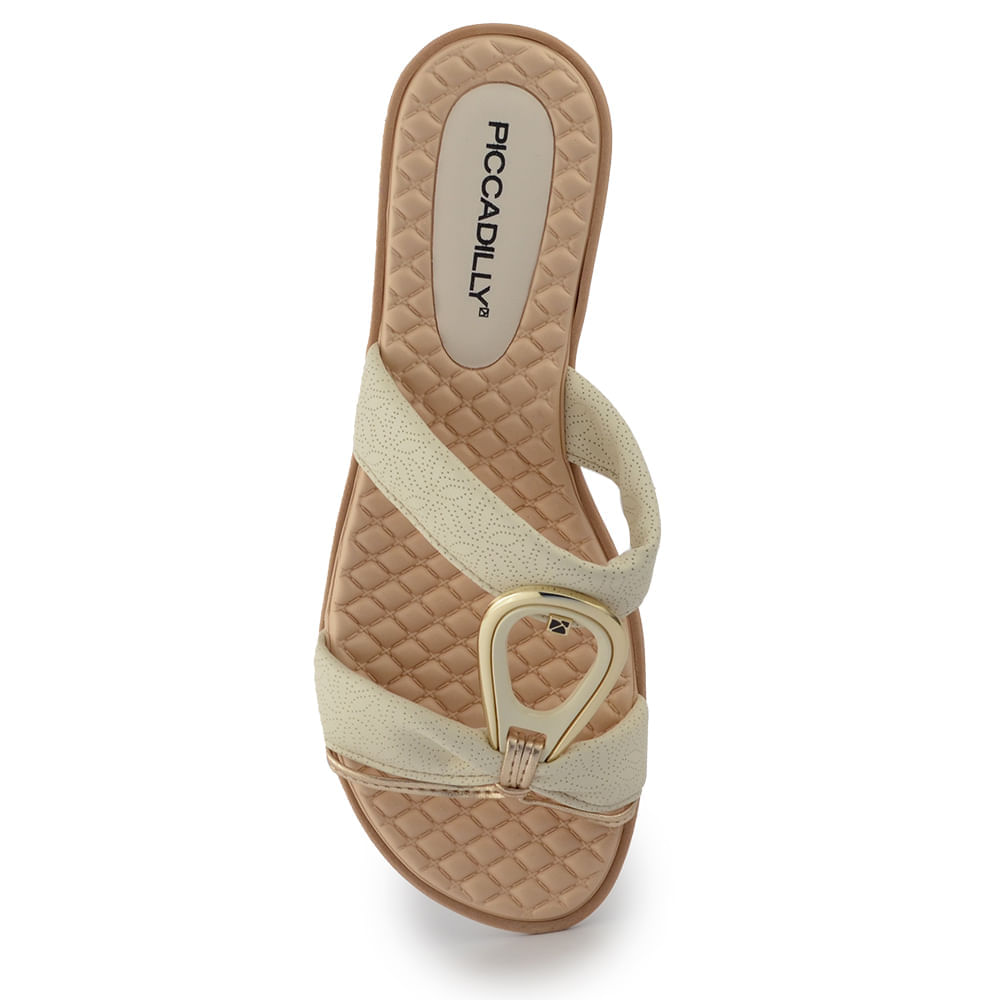 Sandália Piccadilly Feminina Salto Baixo Bloco TM 590009 - Foto 4