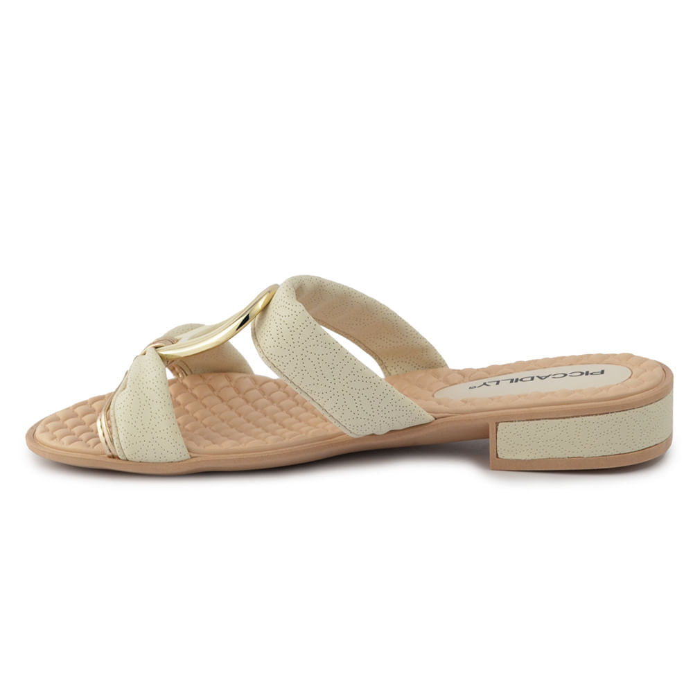 Sandália Piccadilly Feminina Salto Baixo Bloco TM 590009 - Foto 5