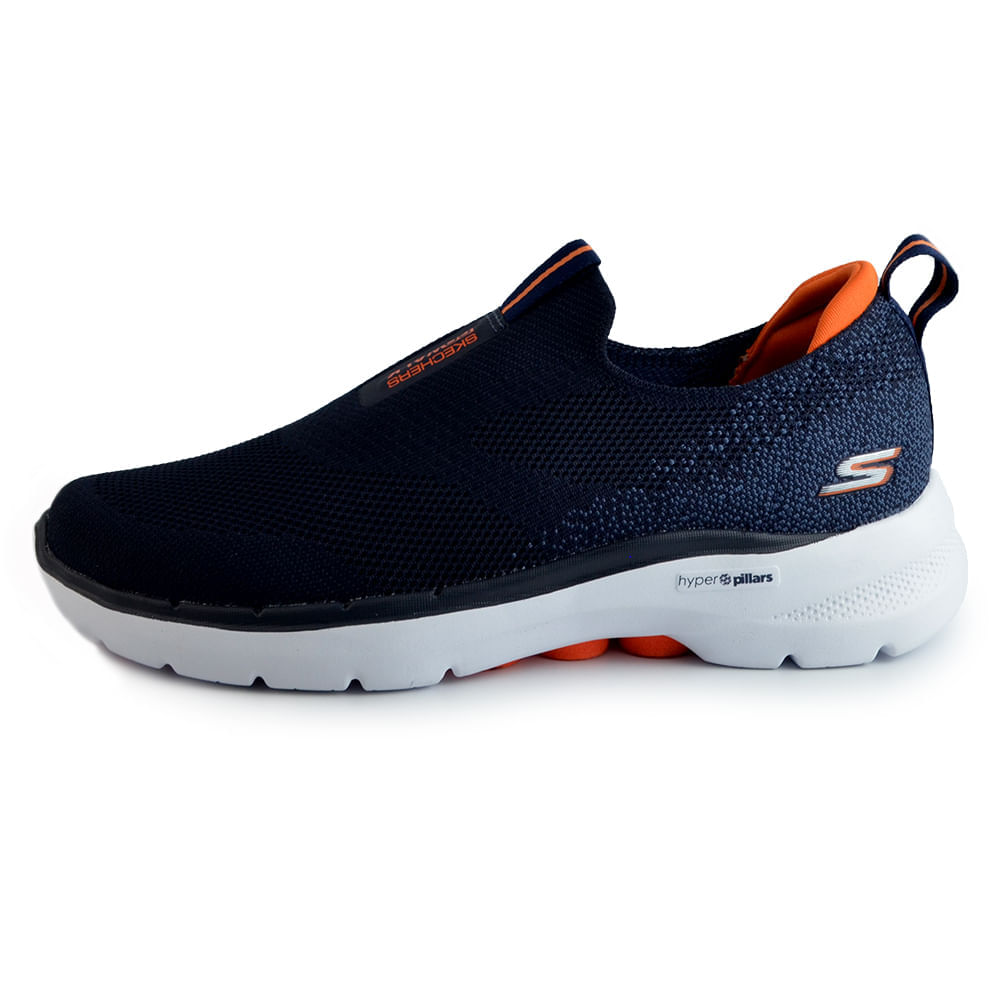 Tênis Esportivo Skechers Masculino Walk 6 216202BR - Foto 5