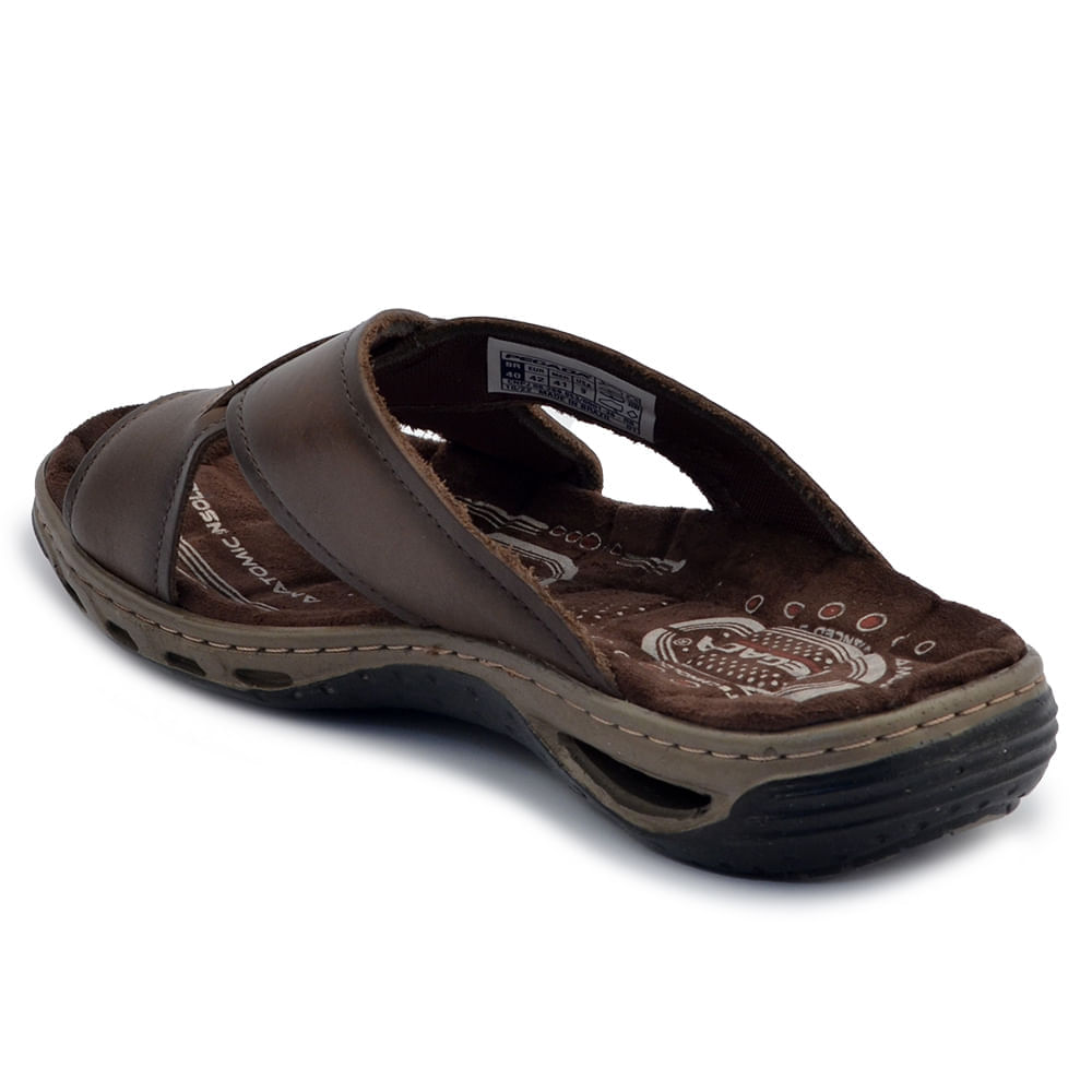Chinelo Masculino Pegada Couro 131661-03 - Foto 3