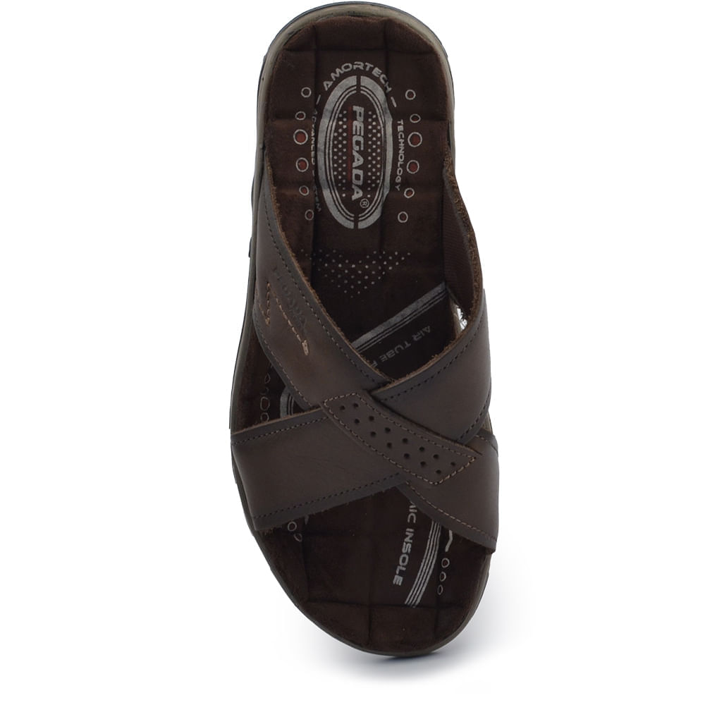 Chinelo Masculino Pegada Couro 131661-03 - Foto 4