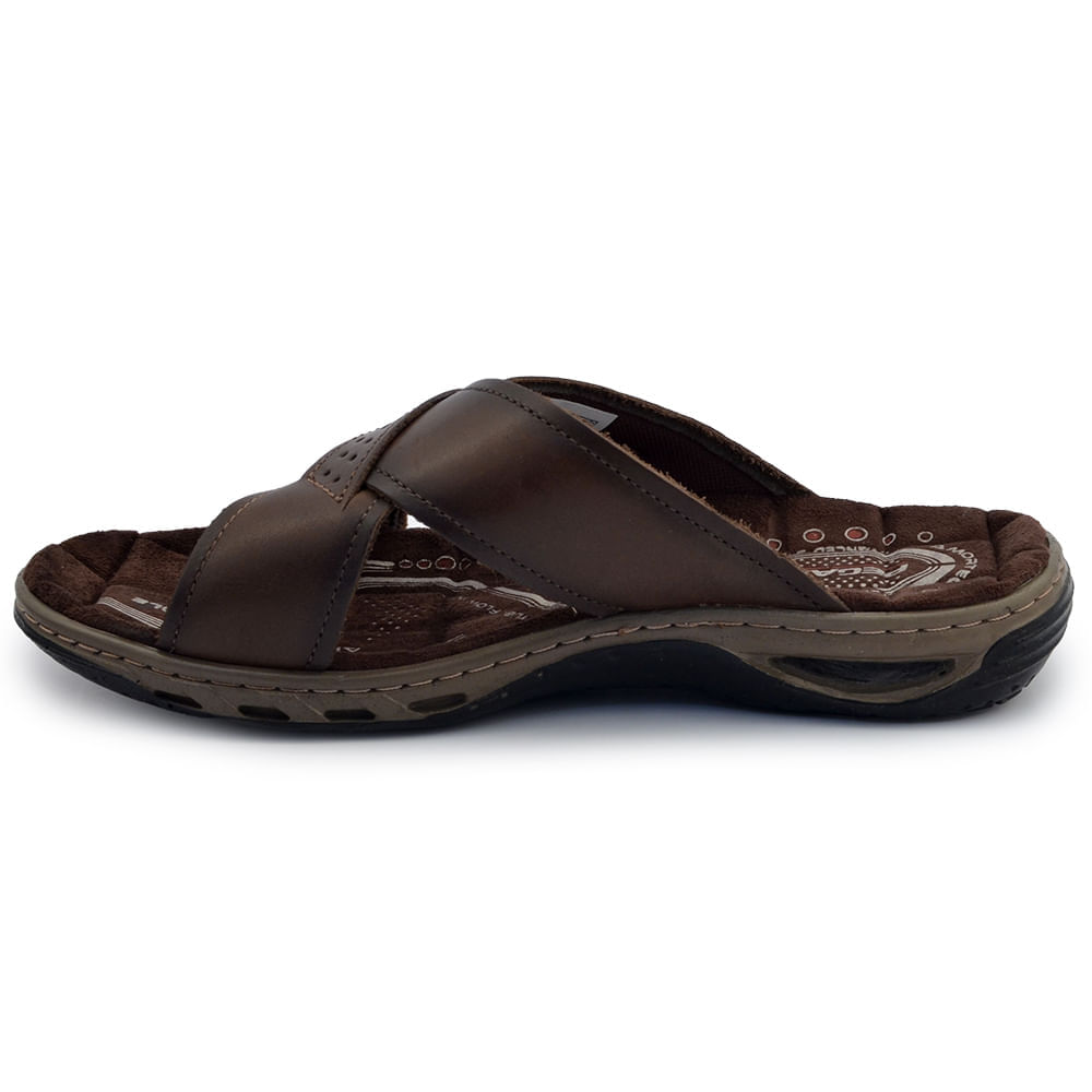 Chinelo Masculino Pegada Couro 131661-03 - Foto 5