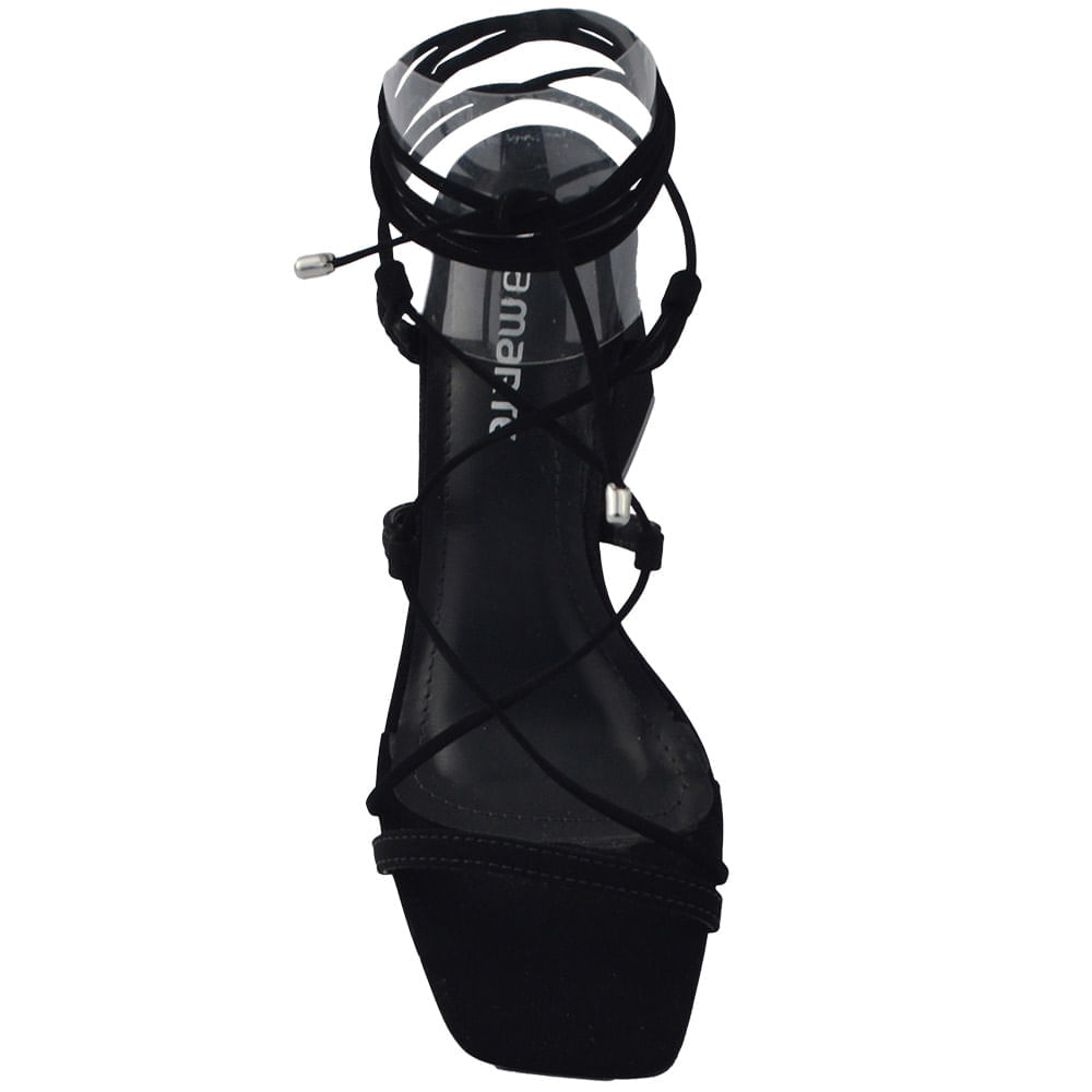 Sandália Via Marte Feminina de Amarração Salto Alto Bloco 22-14606-01 - Foto 4