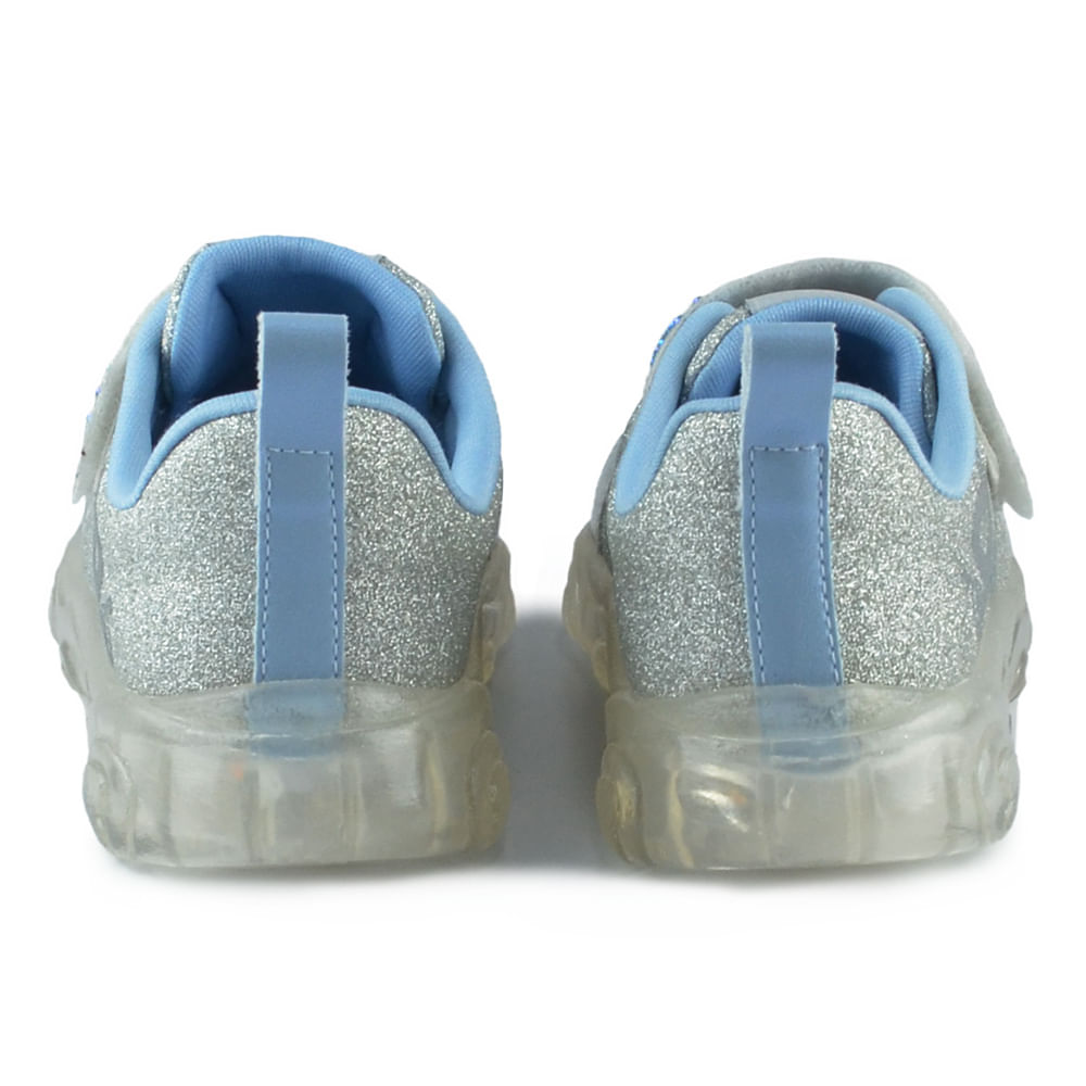 Tênis Infantil Pampili Feminino Princesas Disney Cinderela LED 682.026 - Foto 3