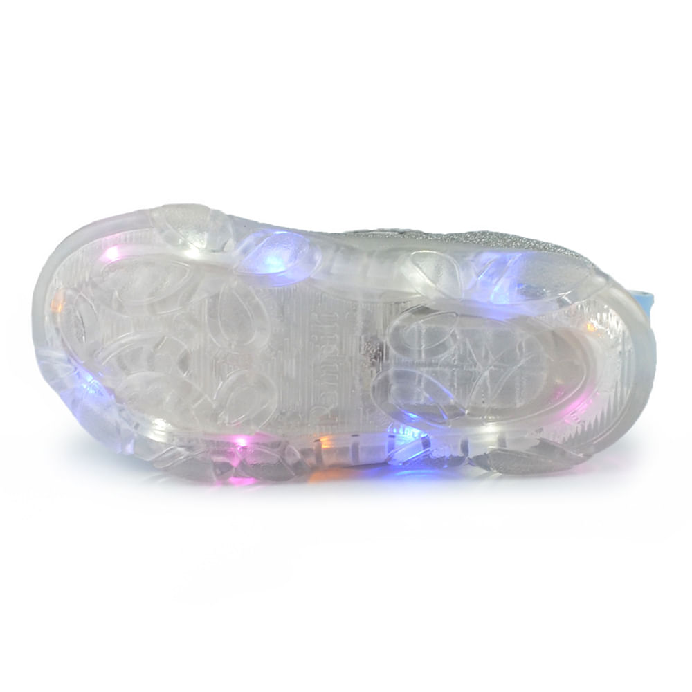 Tênis Infantil Pampili Feminino Princesas Disney Cinderela LED 682.026 - Foto 6