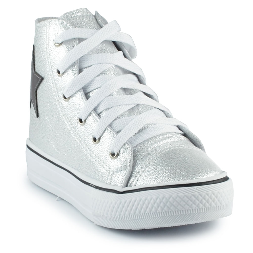 Tênis Infantil  Ykes Feminino Com Glitter Botinha LUREX - Foto 3