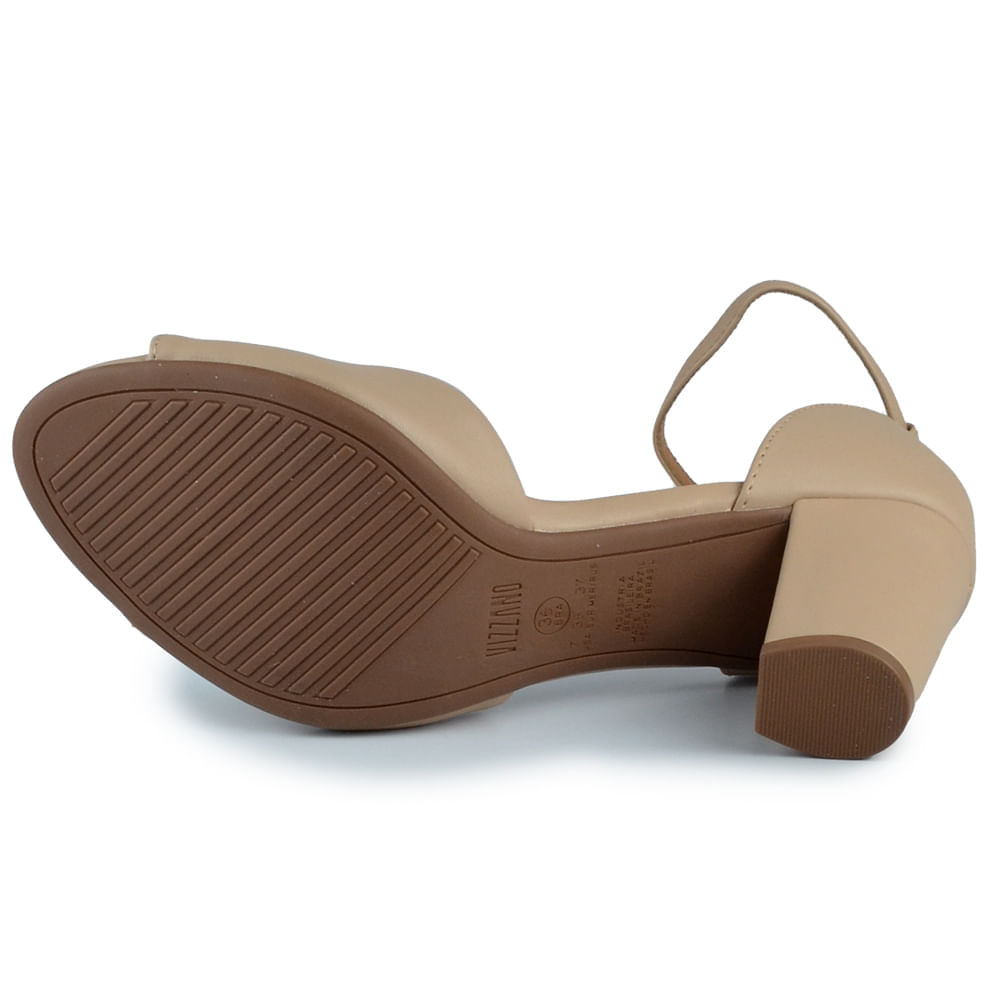 Sandália Vizzano Feminina Salto Alto Bloco 6262.406 PELICA - Foto 6