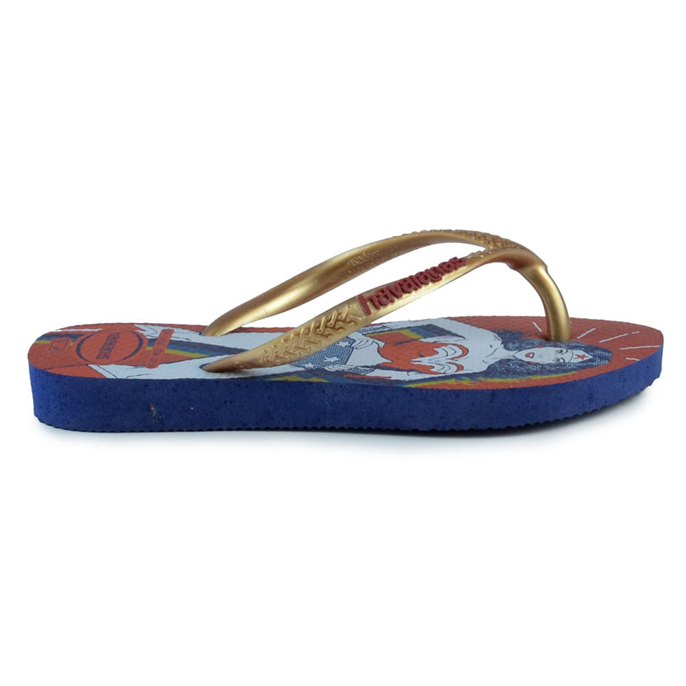 Chinelo Infantil Havaianas Feminino Mulher Maravilha SLIM HEROINAS - Foto 2