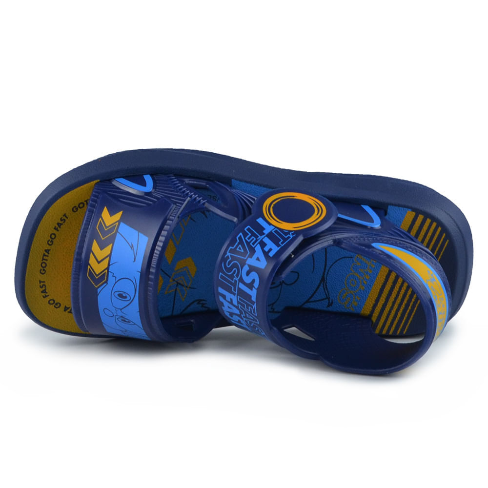 Sandália Infantil Grendene Masculino Sonic  22913 - Foto 5