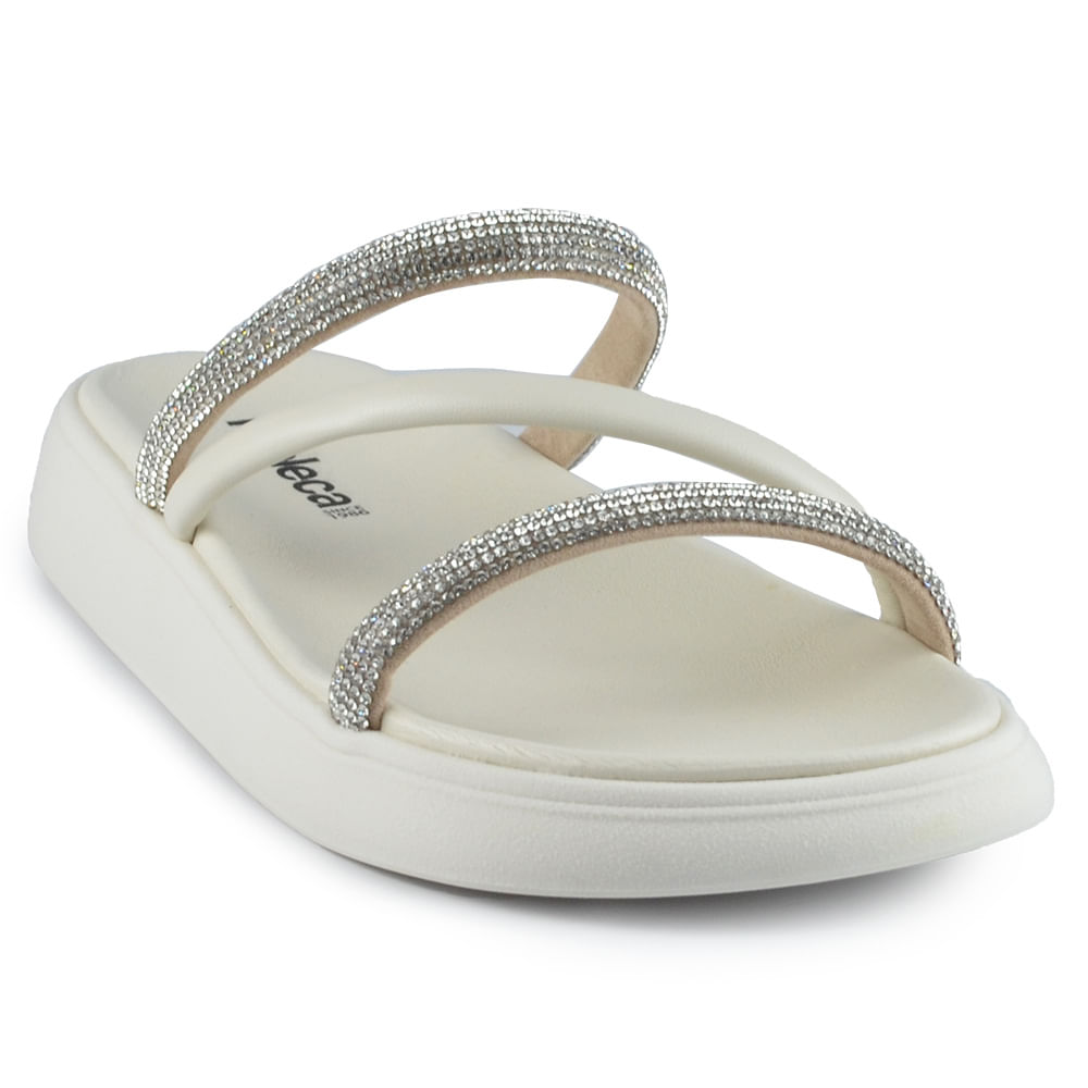 Sandália Flatform Moleca Feminina Strass - Brilho TM 5469.121 - Foto 2