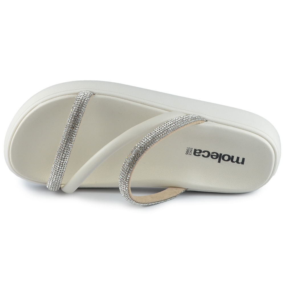 Sandália Flatform Moleca Feminina Strass - Brilho TM 5469.121 - Foto 5