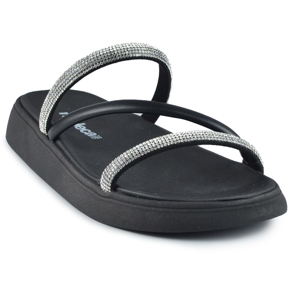 Sandália Flatform Moleca Feminina Strass - Brilho TM 5469.121 - Foto 2