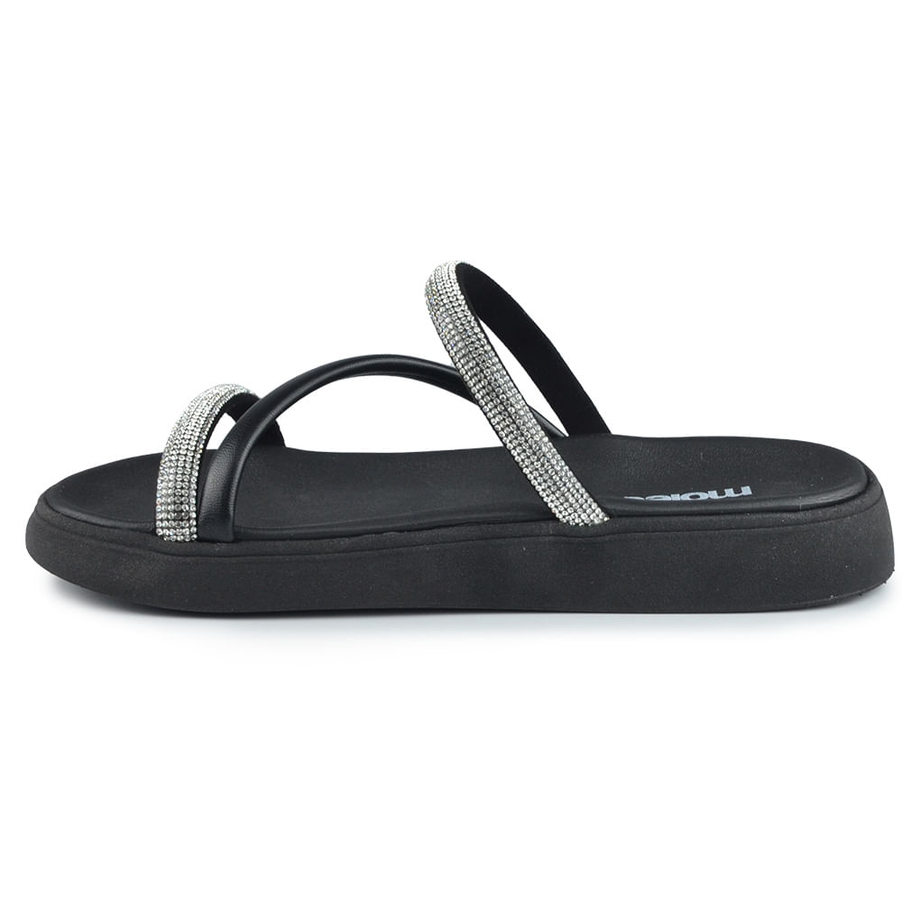 Sandália Flatform Moleca Feminina Strass - Brilho TM 5469.121 - Foto 4