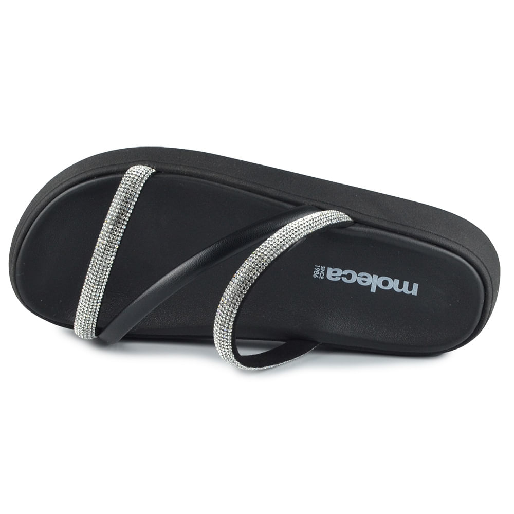 Sandália Flatform Moleca Feminina Strass - Brilho TM 5469.121 - Foto 5