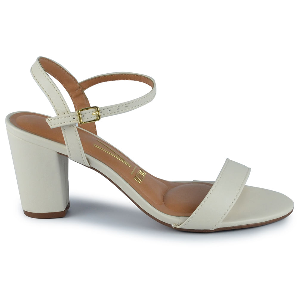 Sandália Vizzano Feminina Salto Alto Bloco Casual - Glitter - Brilho 6262.474 - Foto 1