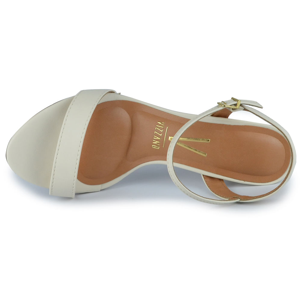 Sandália Vizzano Feminina Salto Alto Bloco Casual - Glitter - Brilho  6262.474 - Foto 4