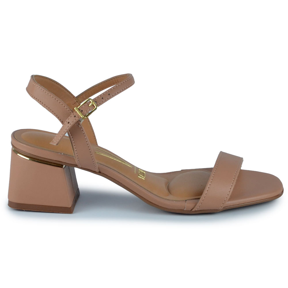 Sandália Vizzano Feminina Salto Alto Bloco 6428.101 PELICA - Foto 1