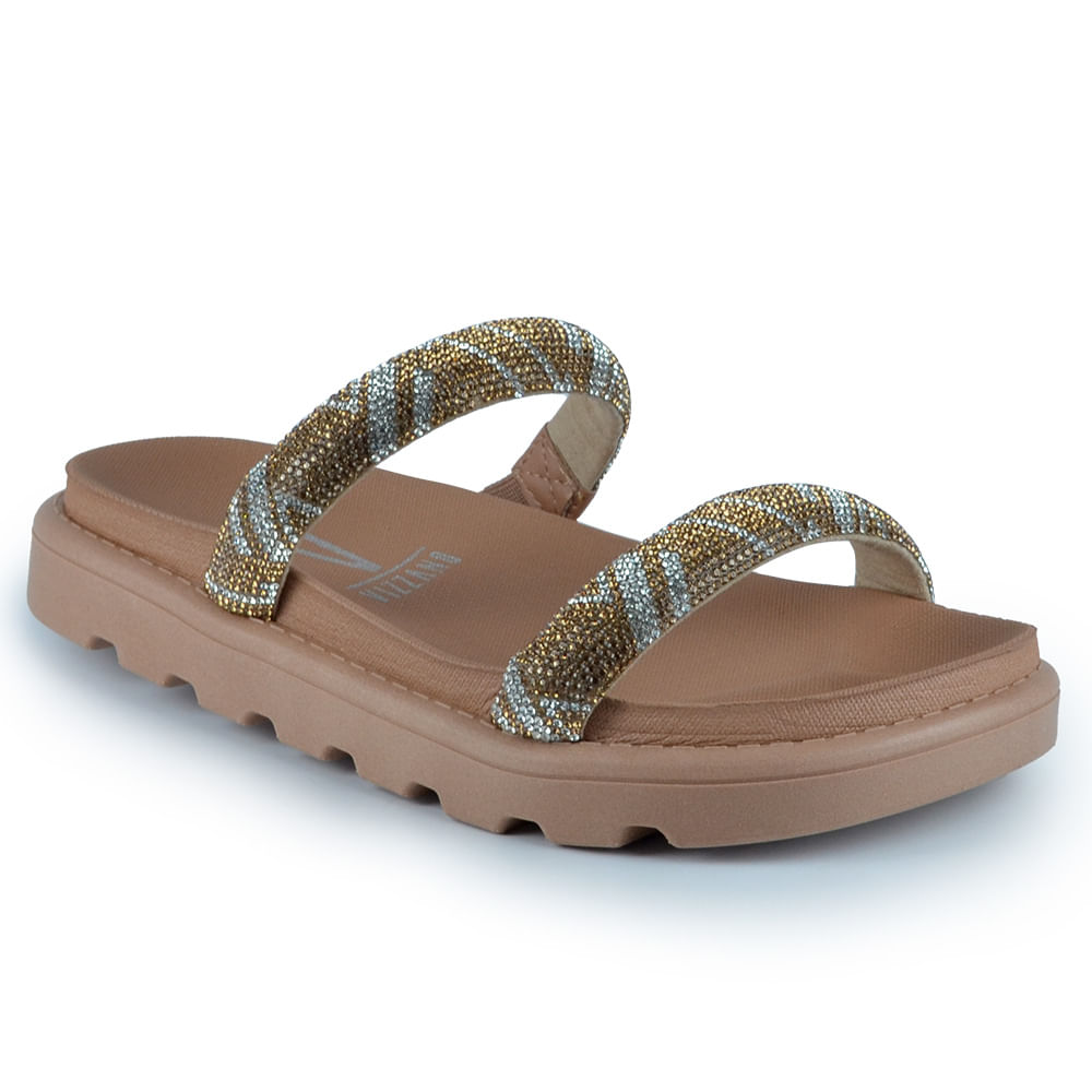 Sandália Papete Vizzano Feminina  Glitter - Brilho BK 6459.110 - Foto 2