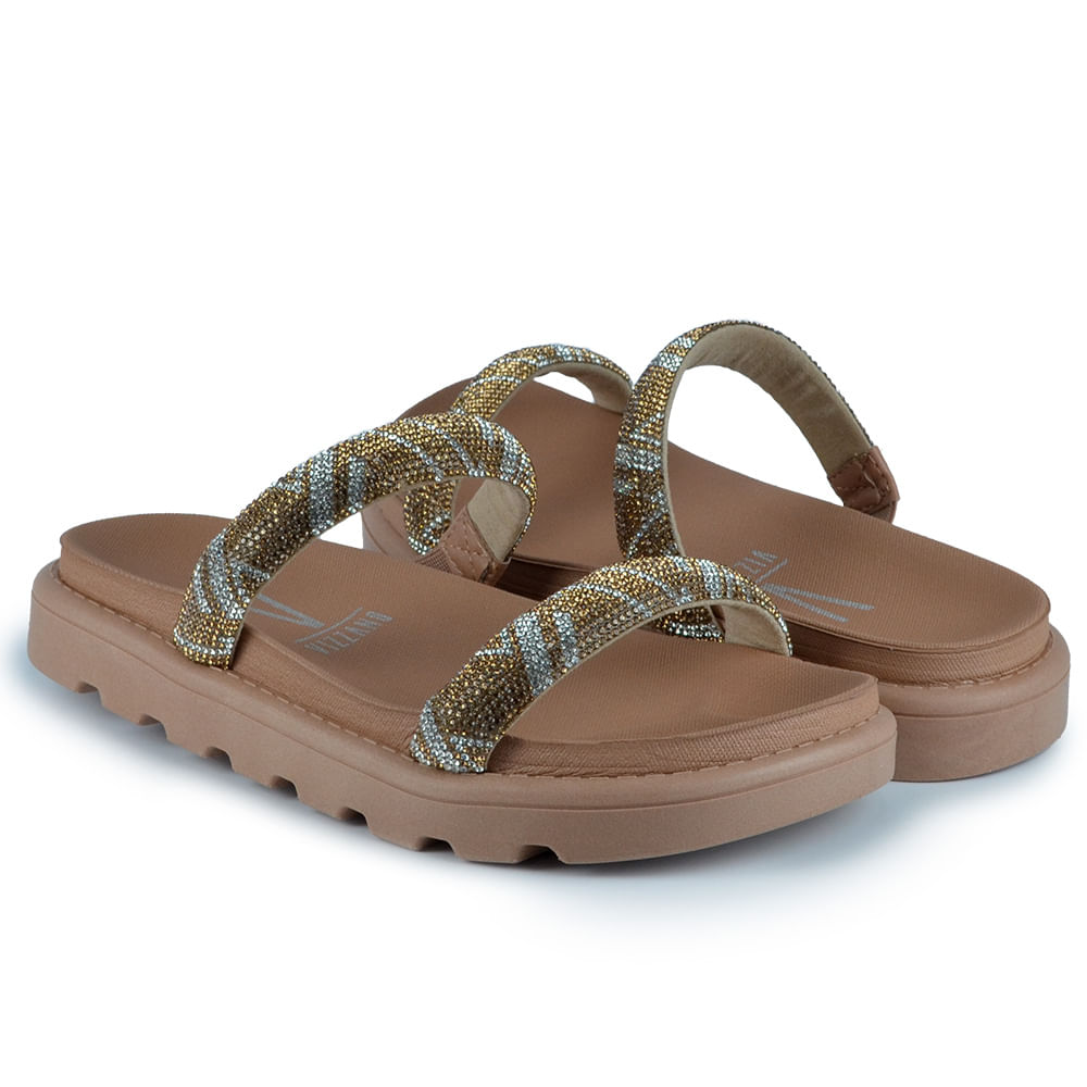 Sandália Papete Vizzano Feminina Glitter - Brilho BK 6459.110 - Foto 6