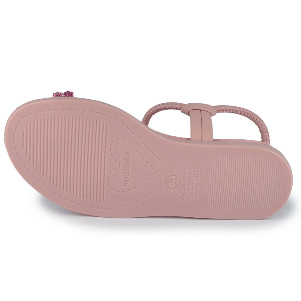 Sandália Infantil Molekinha Feminina Strass Multicolorido 2312.252 - Foto 5