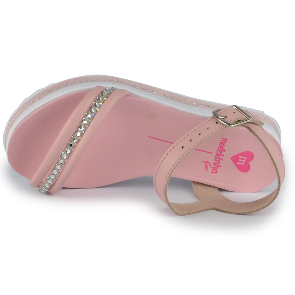 Sandália Infantil Molekinha Feminina Strass 2305.1656 - Foto 4