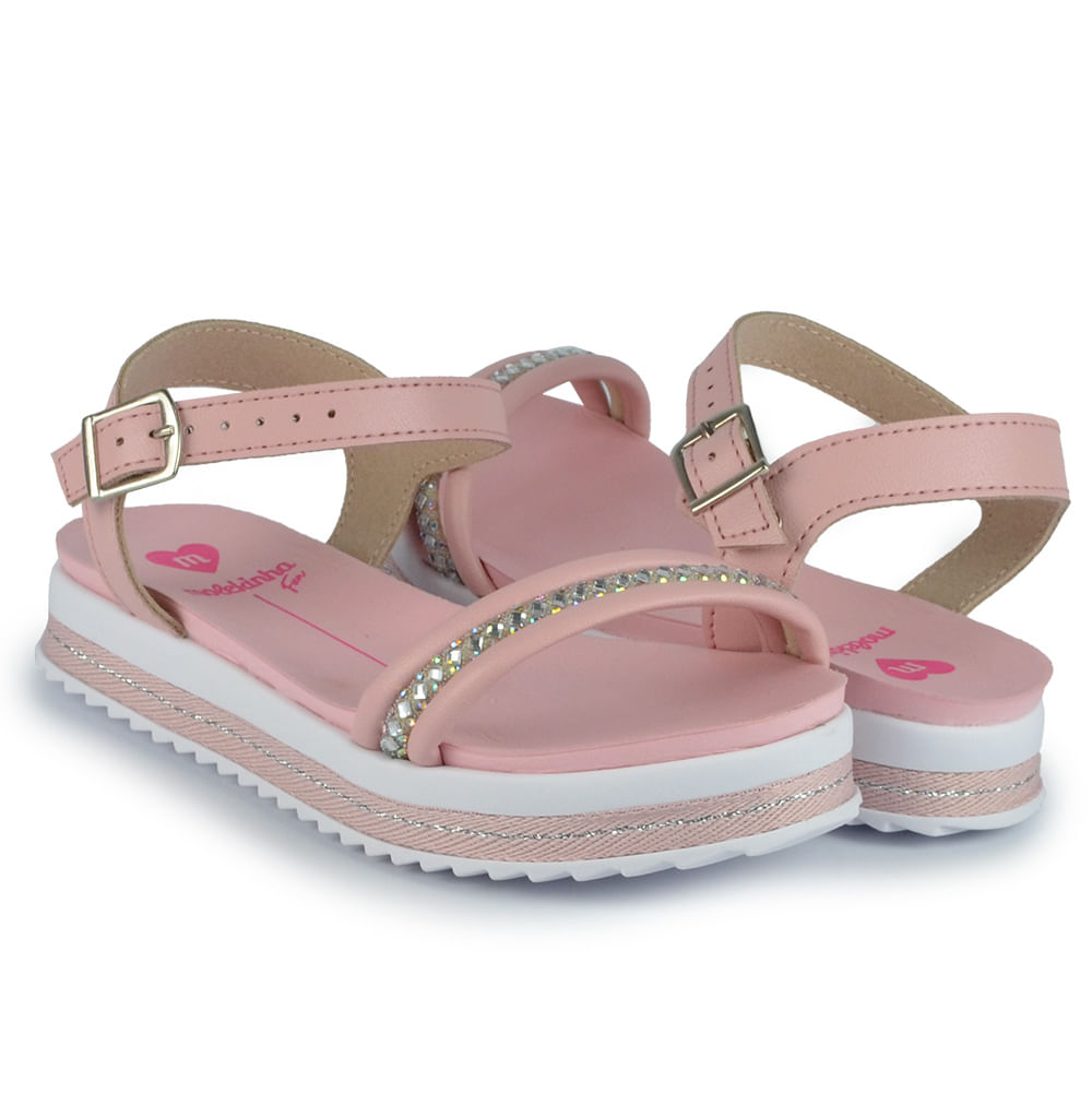 Sandália Infantil Molekinha Feminina Strass 2305.1656 - Foto 6