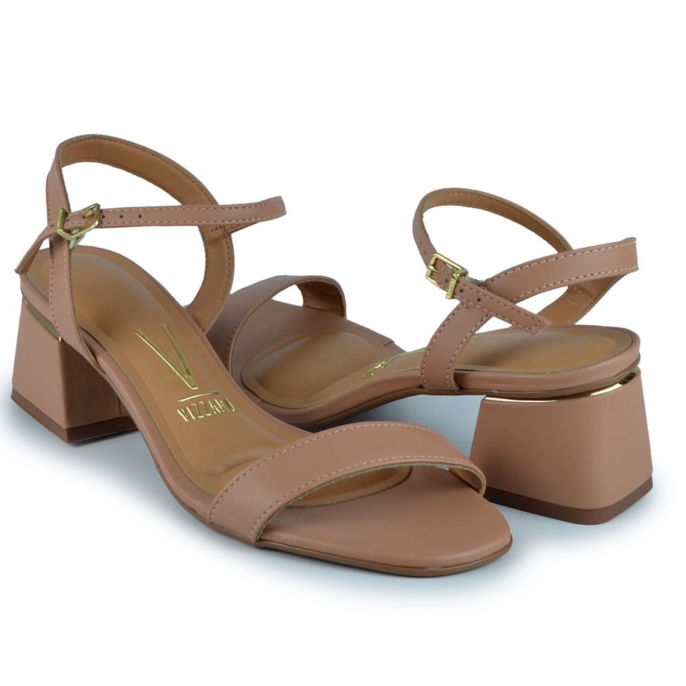 Sandália Vizzano Feminina Salto Alto Bloco 6428.101 PELICA - Foto 6