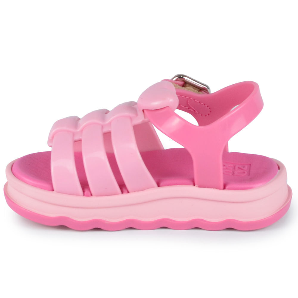 Sandália Infantil Zaxy Feminina Coração 18859 - Foto 3