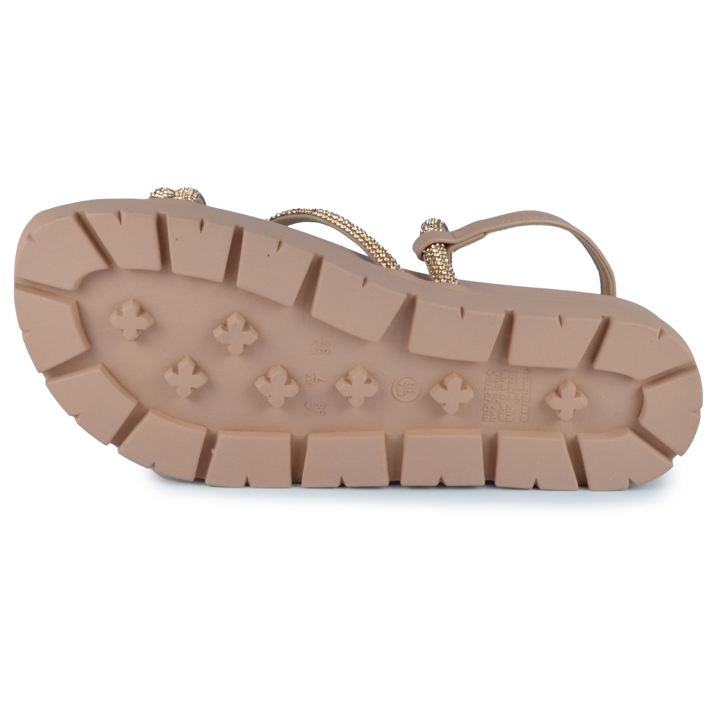 Sandália Papete Via Marte Feminina Strass - Brilho BK  23-17203-01 - Foto 5