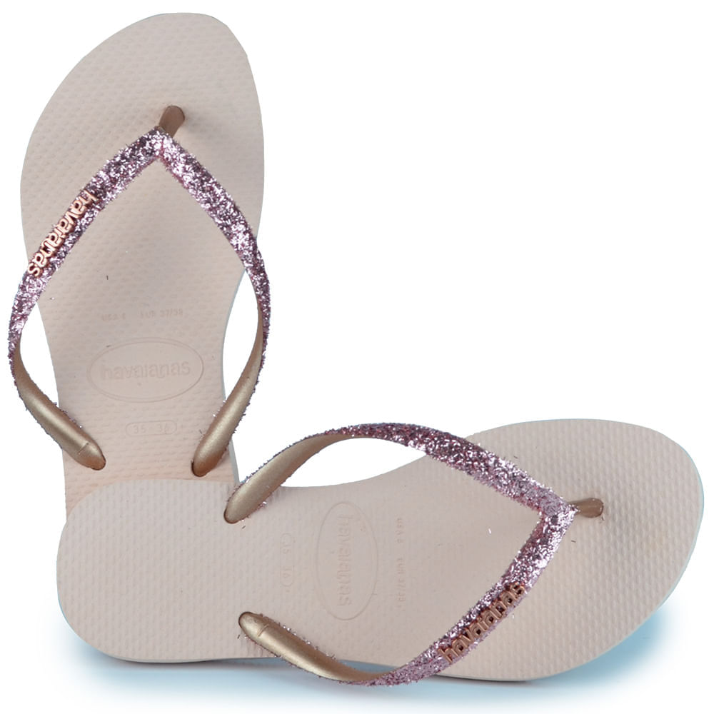 Chinelo Feminino Havaianas SLIM GLITER II - Foto 1