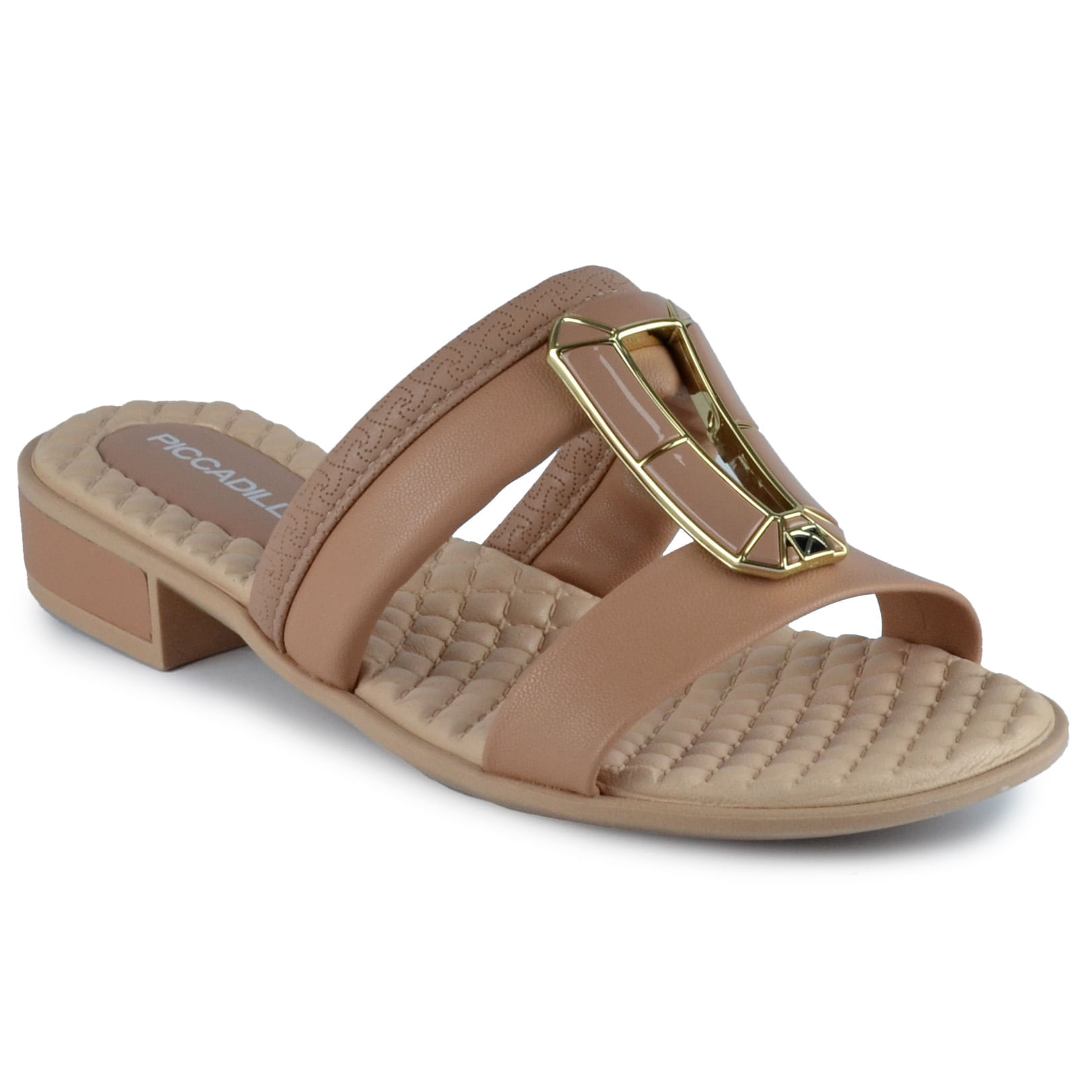 Sandália Piccadilly Feminina Salto Baixo Bloco TM 590025 - Foto 2