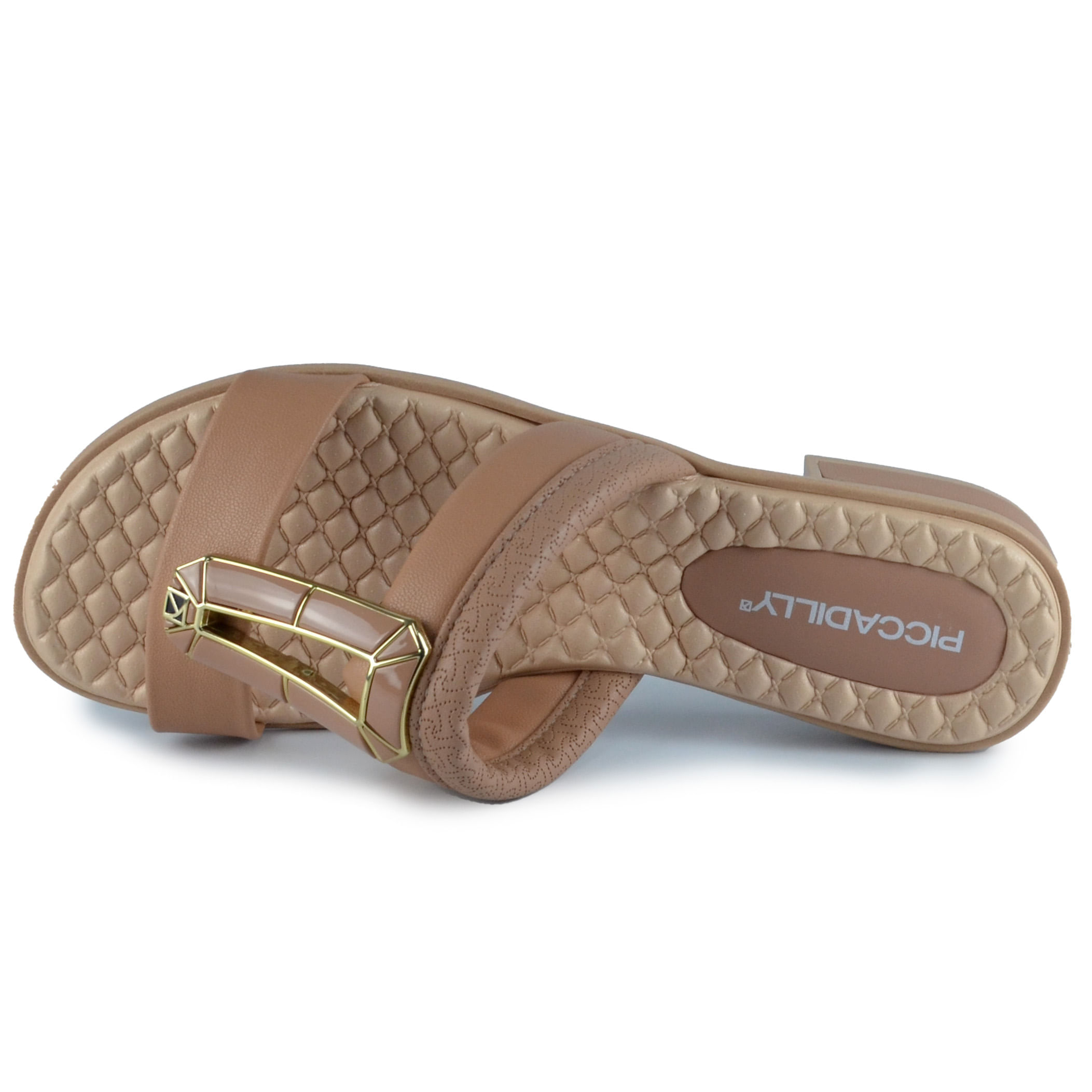 Sandália Piccadilly Feminina Salto Baixo Bloco TM 590025 - Foto 4