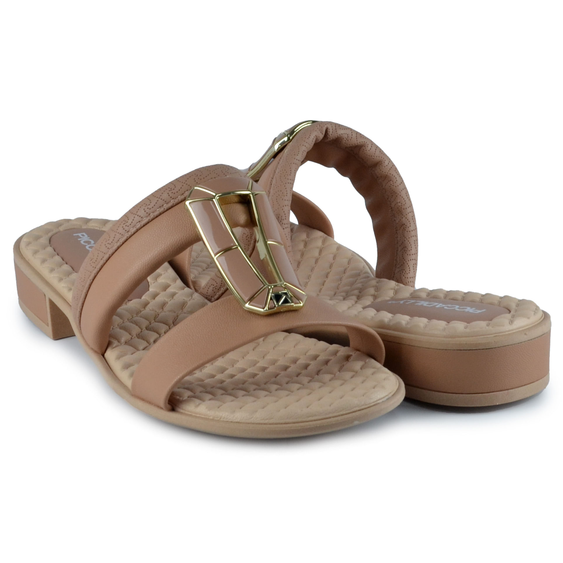 Sandália Piccadilly Feminina Salto Baixo Bloco TM 590025 - Foto 6