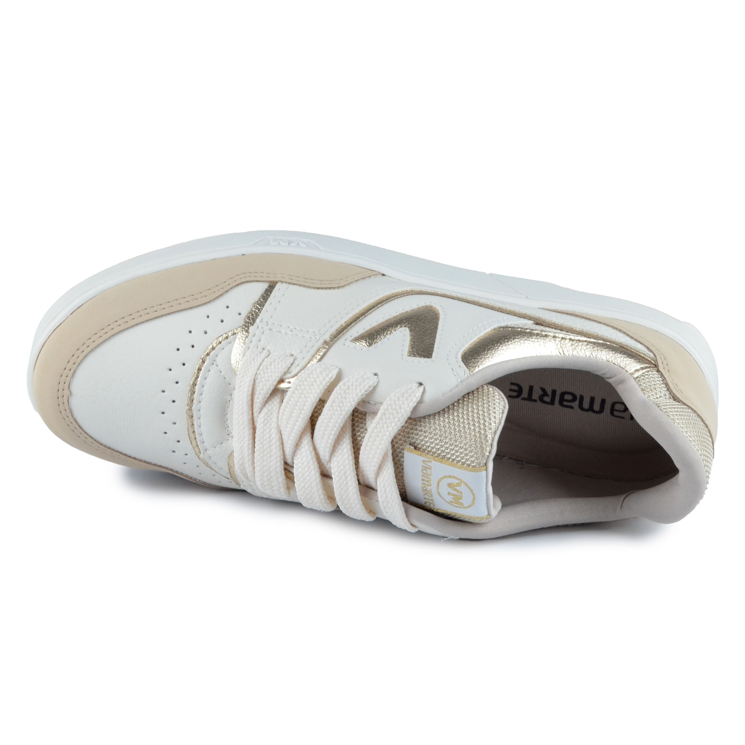 Tênis Casual Via Marte Feminino Dourado 23-13102-07 - Foto 4