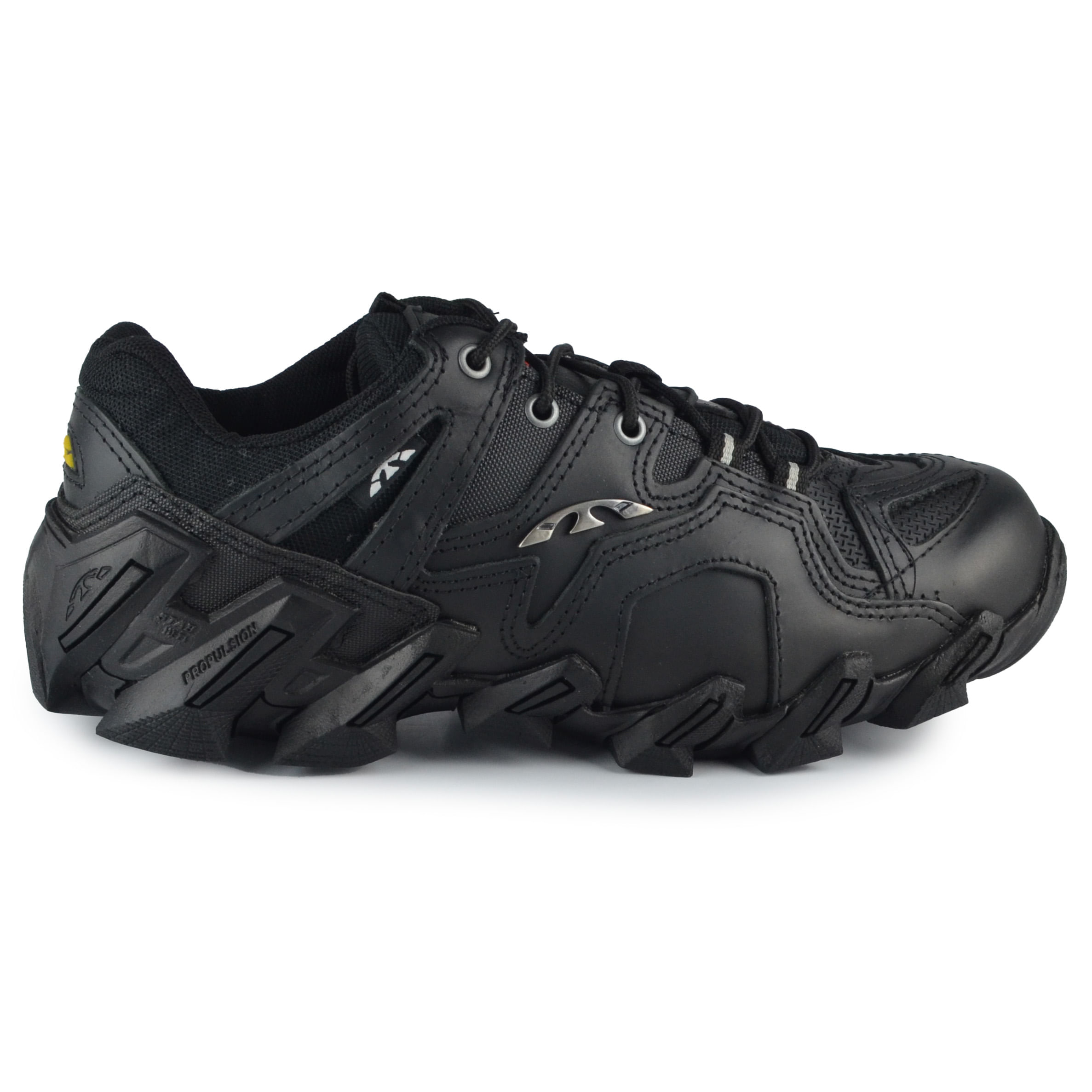 Coturno Bull Terrier Masculino Couro ATON LOW Preto - Foto 1