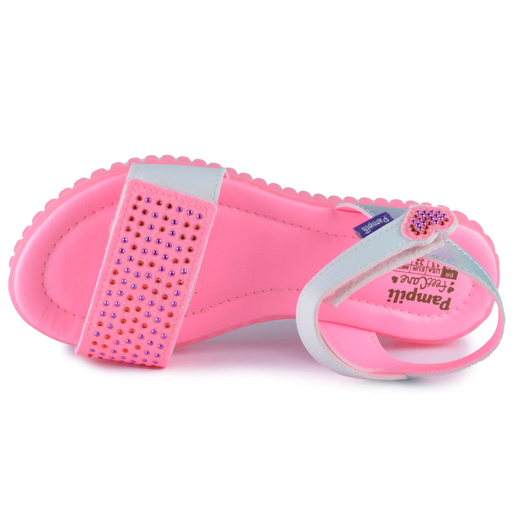 Sandália Papete Infantil Pampili Feminina 123.236 - Foto 4