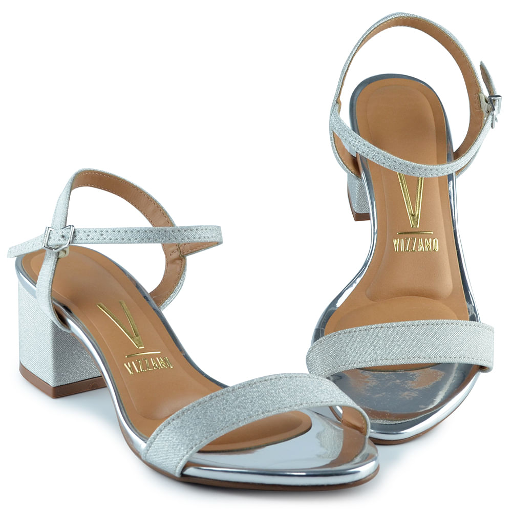 Sandália Vizzano Salto Baixo Bloco Glitter - Brilho 6291.900 TELA - Foto 7